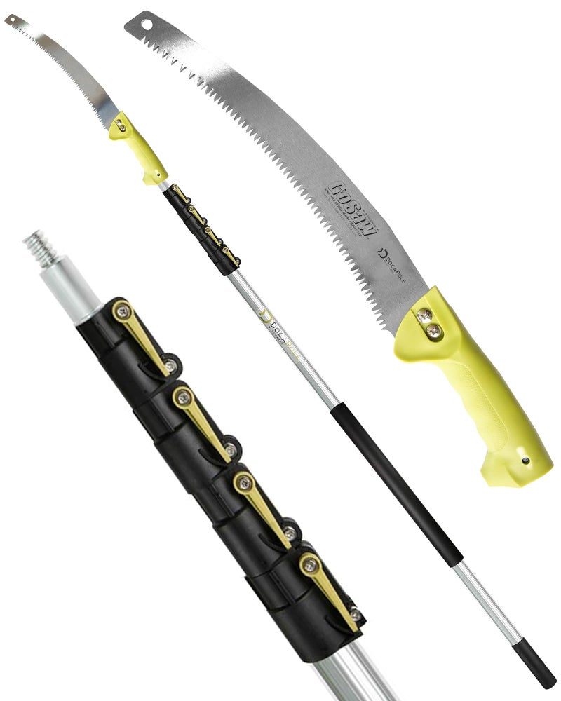 DOCAZOO DOCA Gardening Tools 7-30 Ft - Extension Pole for Tree Trimming, Fruit Picker, Roof Rake for Leaves - Pole Saw - Image 1